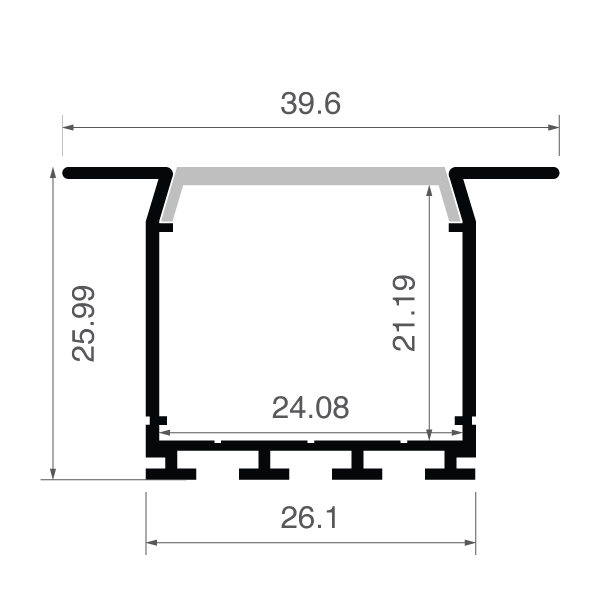2. Recessed profile ZLPA 02