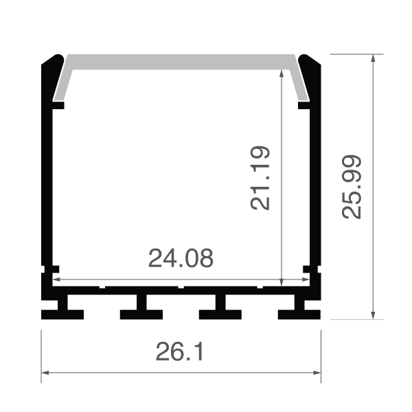 2. Surface Square profile ZLPA 01