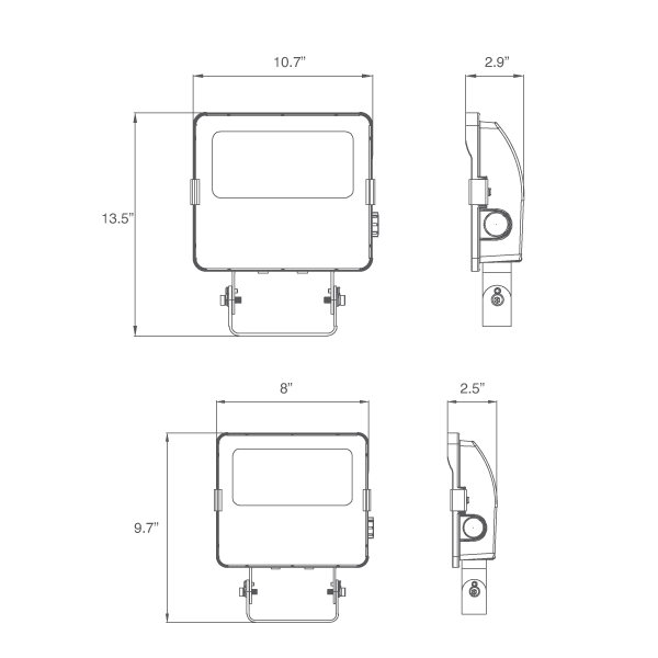 3. LED Flood Light Wattage and CCT Selectable